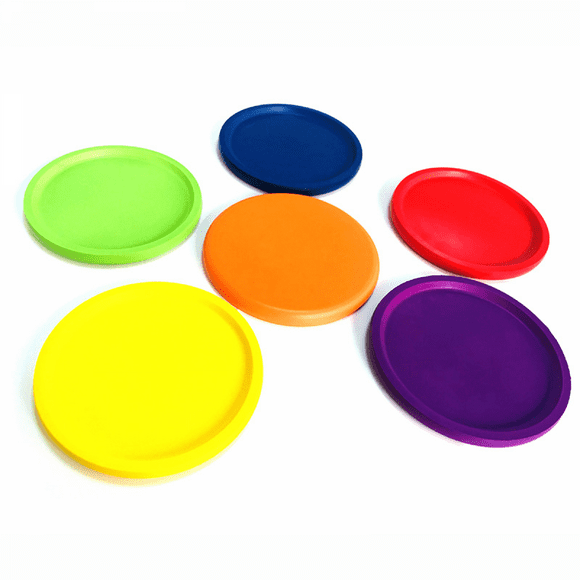 Disque Volant - Intérieur Ou Extérieur pour Enfants, Débutants Ou Avancés, Améliore les Yeux, Lot de 6