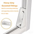 90 Degree Gusseted Fitting for 1-5/8" Strut Channel,3 Hole Heavy Duty