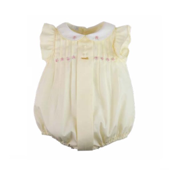 Romper Babytunes Couture amarillo bordado para bebés