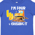 thumbnail image 4 of Inktastic I'm 4 and Crushing It Construction 4th Birthday Boys or Girls Toddler T-Shirt, 4 of 5