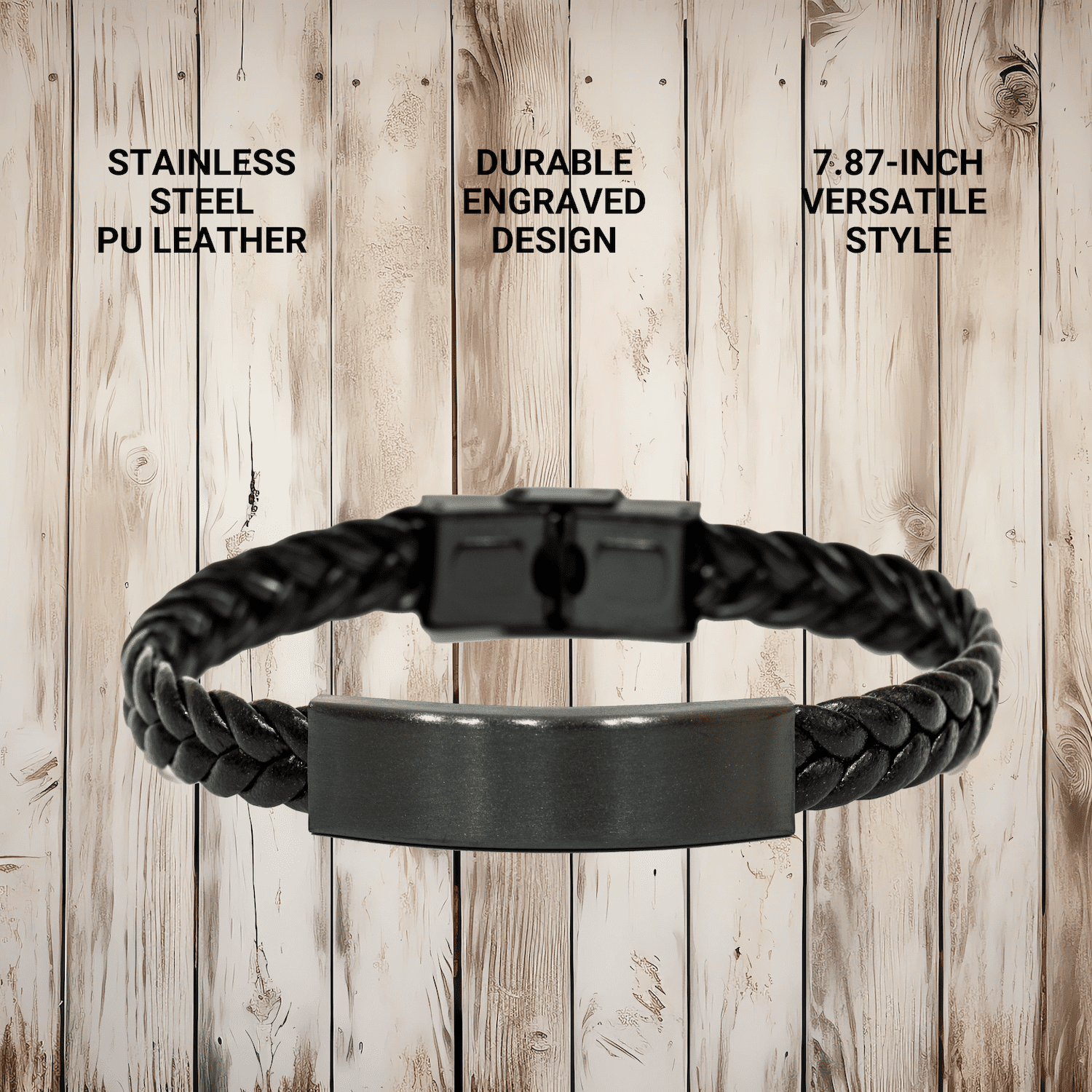 Funny Sheriff Deputy Gifts, I'm A Sheriff Deputy. My Level Of Sarcasm Depends On Your Level Of Stupidity. Interlaced Leather Bracelet for Mother's Day - Gifts from Men to Sheriff Deputy