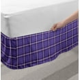 thumbnail image 2 of Violet Bed Skirt, Scottish Associated Monochromatic Geometric Violescent Tartan Pattern, Elastic Bedskirt Dust Ruffle Wrap Around for Bedding Decor, 4 Sizes, Pale Purple and Lavender, by Ambesonne, 2 of 2