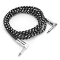 thumbnail image 2 of Cable de guitarra cable de amplificador de guitarra eléctrica de 635 mm de ángulo recto a ángulo recto de 1/4 " cable de instrumento para guitarra, 2 of 8