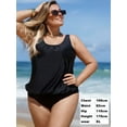 thumbnail image 4 of BIKINX Tankini Swimsuits for Women Plus Size Swimwear Tummy Control Two Piece Bathing Suits, 4 of 6