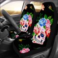 thumbnail image 2 of ABPHQTO Juego de 2 fundas para asientos de coche Skull Rose Universal Auto Asientos delanteros Protector para coche, SUV Sedan, camión, 2 of 3