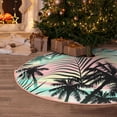 thumbnail image 5 of Rateoe Tropical Summer Palm Pattern Christmas Tree Skirt with Ties , Christmas Tree Decorations, Farmhouse Christmas Decor Xmas Holiday Decorations-30", 5 of 6
