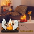 thumbnail image 3 of 2024 Ghost Campfire Flickering Nightlight, Halloween Night Lights Plug into Wall, 3D Spooky Fire Marshmallow Night Light, Ghost Pumpkin Night Light Dusk Funny Halloween Room Decorations (B-1PC), 3 of 6