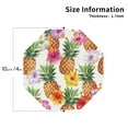 thumbnail image 2 of Yiaed Hawaiian Pineappl Print Leather Coasters for Drinks - Cup Coasters Coffee Table Kitchen Table Bar, Home & Office Gifts Handmade Drink Coasters-Octagon, 2 of 6