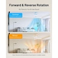 thumbnail image 4 of DESINO 42" Ceiling Fans with Lights and Remote/APP Control, 6-Speed, 5 Blades, Quiet, Modern Ceiling Fan for Indoor Bedroom, Living Room, Kitchen, White, 4 of 14