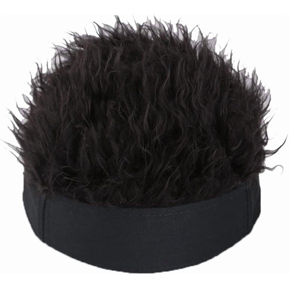YEKEYI Novelty Hair Visor Cap Adjustable Baseball Hat Wig Spiked Hairs Unisex Cycling Bike Bicycle Cap Fake Hair Wig Visor