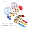 thumbnail image 1 of AC Manifold Gauge Set Diagnostic Charging Tools for Refrigerant R134a R12 R22 Complete HVAC Kit with 3 Color Coded Hoses for Car Auto Home Air Conditioning Service, 1 of 7