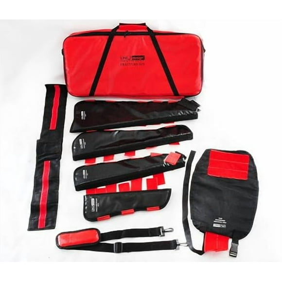 LINE2design EMT Paramedic Medical Fracture Splint Kit - Complete Emergency Fracture Care Immobilizer Child Mobility Splint Adult Traction Splint, Arm Leg and Shoulder Splints