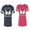 Men Navy / Women Pink, variant on World Greatest Boy & Girlfriend Unisex Couple Matching Cotton Jersey style T-Shirt Contrasting stripes on sleeves (Men Navy / Women Black) (Men S / Women S)