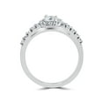 thumbnail image 2 of 3/4CT Cushion Halo Round Diamond Engagement Ring 14K White Gold, 2 of 4
