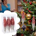 thumbnail image 5 of FVDPWYE 6 Pieces Christmas Droplet Hanging Ornaments DIY Christmas Decor for Holiday Red Champagne, 5 of 9