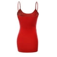 thumbnail image 2 of Essential Basic Women's Basic Casual Long Camisole Cami Top Plus Sizes - Red, 1XL, 2 of 3