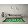 thumbnail image 3 of Ahgly Company Indoor Square Oriental Emerald Green Industrial Area Rugs, 5' Square, 3 of 4