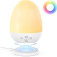 thumbnail image 2 of Night Light for Kids, Baby Night Light with Sound Machine, RGB Egg Night Light for Nursery, Stepless Dimming, Touch Control, Night Lamp for Kids Bedroom, Safe & Harmless, Eye-Caring, 2 of 4