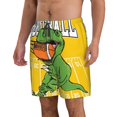 thumbnail image 2 of Fotbe T-Rex Playing Football Trajes de Baño Estampados para Hombre, Shorts de Verano de Secado Rápido, Ropa de Playa, Bañadores-X-Large, 2 of 6
