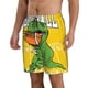 thumbnail image 2 of Fotbe T-Rex Playing Football Trajes de Baño Estampados para Hombre, Shorts de Verano de Secado Rápido, Ropa de Playa, Bañadores-Medium, 2 of 6