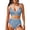 Blue Lemon Blossom, variant on Womens Swimsuits Sets Bikinis Sets 2 Piece Tummy Control Bathing Suits High Waisted Swimwear Floral Swimming Suits Push Up Beach Vacation Outfits Green Floral L