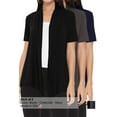 thumbnail image 5 of Women's Casual Short Sleeve Loose Fit Solid Cardigan (Pack of 3), 5 of 5
