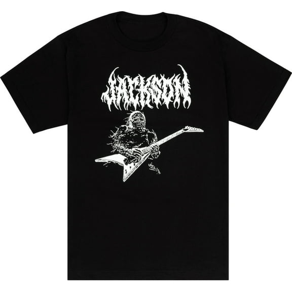 Jackson Guitars "Skeletone" Design Logo Black T-Shirt, Large #2990325606