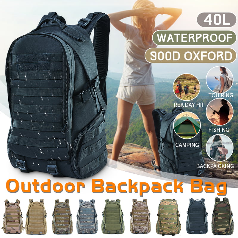 Details about   40L Military Tactical Shoulder Backpack Rucksack Hiking Camping Trek bag Outdoor 