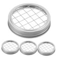 thumbnail image 6 of 4 Pcs Jar Flower Insert Lid Canning Lids and Rings Wide Mouth Silver, 6 of 8