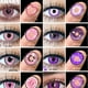thumbnail image 2 of AMARA-lentes de contacto de Color azul para ojos, lentillas de Cosplay de Anime, 2 piezas, para Halloween, maquillaje de belleza, 2 of 3
