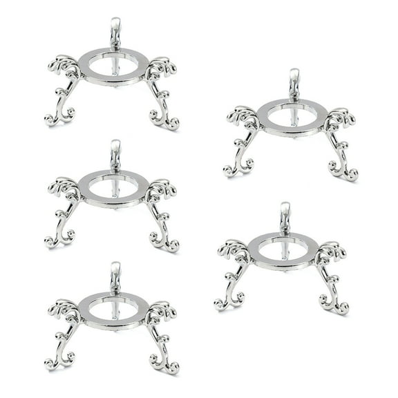 Modern Round Ornament Holder Sturdy Iron Construction Compact Functional Design Multipurpose Metal Display Rack