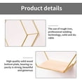 thumbnail image 4 of Set of 3 Hexagon Wall Shelf  Shelves, Metal and Wood Floating Shelf Wall Storage Organizer for Kitchen Shelf, Bathroom, Bedroom, Gold, 4 of 7