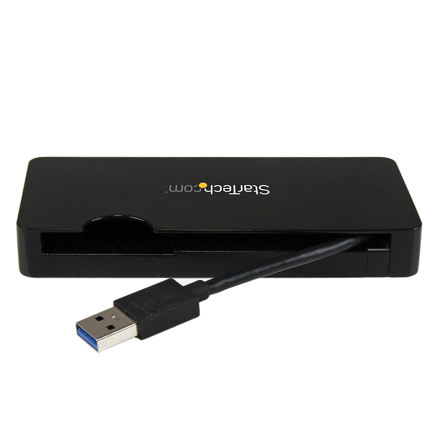 StarTech.com USB 3.0 to HDMI or VGA Adapter Dock - USB 3.0 Mini Docking Station w/USB, GbE Ports - Portable Universal Laptop Travel Hub (USB3SMDOCKHV), Black