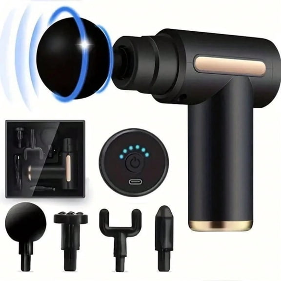 Professional 6-Speed Massage Gun, 4 Heads for Deep Tissue Muscle Recovery & Pain Relief