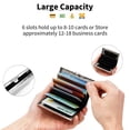 thumbnail image 4 of LOUEBICA Slim Credit Card Holder RFID Blocking Credit Card Stainless Steel Metal Wallet Business Card Cases with 6 Slots Men for Women, 4 of 7