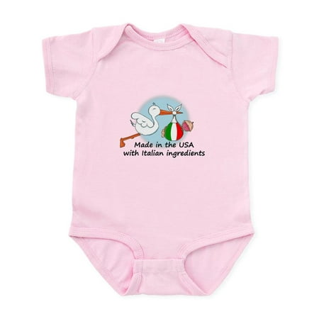 

CafePress - Stork Baby Italy USA Infant Bodysuit - Baby Light Bodysuit Size Newborn - 24 Months