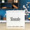 thumbnail image 2 of AuldHome Design Rustic Snack Bin, White Enamelware Snack Container Perfect for Single Serving Snacks, 2 of 10