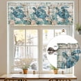 thumbnail image 7 of Ocean Turtle Valances for Windows, 42 x 12in, Retro Coral Starfish Anchor Coastal Wood Rod Pocket Kitchen Valance Curtain Light Filtering Window Treatments for Living Room Bedroom, 1 Panel, 7 of 7