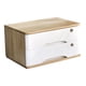 thumbnail image 2 of Caja de almacenamiento de escritorio de madera con cerradura, organizador de escritorio para tocador de encimera Madera Blanca, 2 of 9