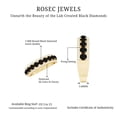 thumbnail image 5 of Rosec Jewels Lab Created Black Diamond Half Eternity Band Ring with White Diamond (AAAA Quality), 10K Yellow Gold, US 10.00, 5 of 8