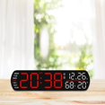 thumbnail image 1 of Reloj despertador digital, reloj digital, fácil de usar, inteligente, portátil, moderno, con LED, relojes de escritorio para sala de té en Rojo, 1 of 8
