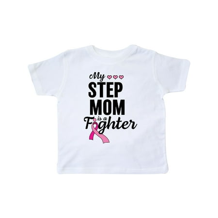 

Inktastic Breast Cancer Awareness My Step Mom is a Fighter Gift Toddler Boy or Toddler Girl T-Shirt