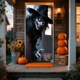 thumbnail image 4 of TanSiDing 4pcs Spooky Halloween Door Curtain - Witch Design Holiday Party Decor for Home, Bar, Nightclub - Durable Polyester Hanging Decoration, 4 of 6