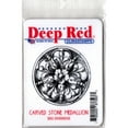 thumbnail image 1 of Deep Red Stamps Carved Stone Medallion Rubber Cling Stamp, 1 of 5