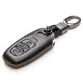 thumbnail image 3 of Vitodeco Leather Smart Key Fob Case Cover Protector Compatible with Audi A3, A4, A5, A6, A7, S5, S7, Q5, RS - 4-Button, Black, 3 of 5