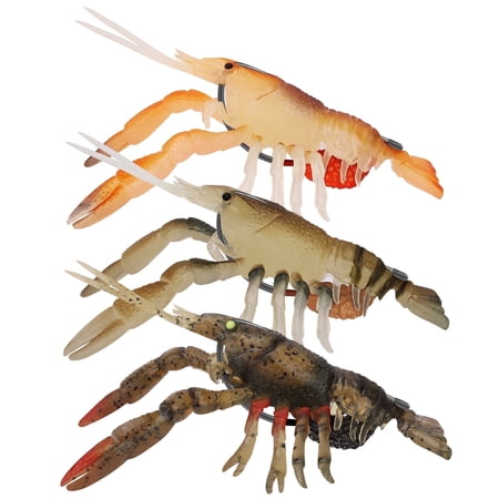 TRUSCEND Easy Catch Pre-rigged Soft Fishing Lures for Freshwater and Saltwater Super Durable TPE Bass Jig Lures Lifelike Shrimp Bait Weedless Crayfish Lures Amazing Fishing Gifts Keep Separately