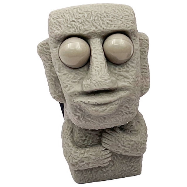 Juguetes para apretar con ojos, Mini Rock Man, alivio del estrés para niños y adolescentes (amarillo) ER