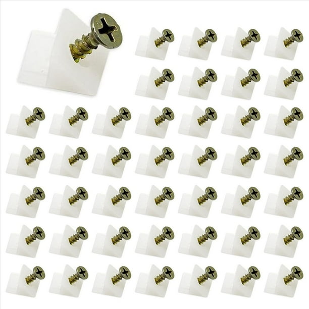 200 Soportes para Cajones, Cuñas de Reparación de Hundimiento de Fondo de Cajón de Plástico con Tornillos para Muebles