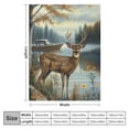 thumbnail image 4 of Orinice Cute Deer Blanket, Soft Cozy Warm Throw Blanket Gifts for Adults Kids Women, Lightweight Comfy Fuzzy   Blankets for Couch, Travel, Car, Home Decor   60x80in, 4 of 6
