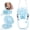 Blue, variant on JELLOO Handheld Small Fan, Neck Hanging Folding Fan, Portable USB Charging Makeup Mirror, Multi purpose Fan